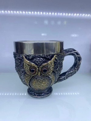 Çerçici Baykuş Çelik Kupa Bardak Kod 6931