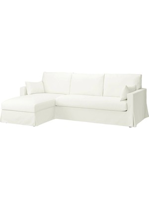 IKEA Beyaz Lüks Kanepe - Uzanma Koltuklu 3'lü Kanepe