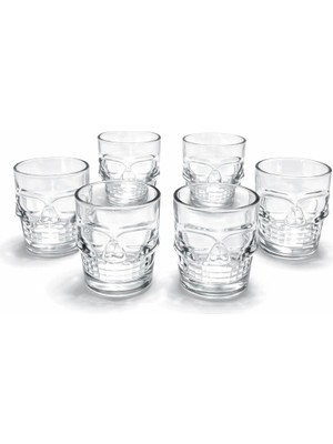 HERŞEYBURDAMODA 6'lı Kurukafa Cam Shot Bardağı ALK2151