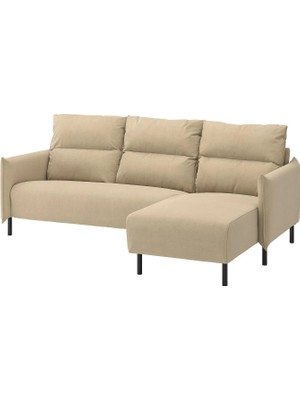 IKEA Gri Ferah Kanepe - Uzanma Koltuklu 3'lü Kanepe