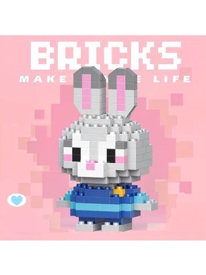 Masa Dostu Bricks Zootropolis Judy Hopps Mini Tavşan LEGO Figürü