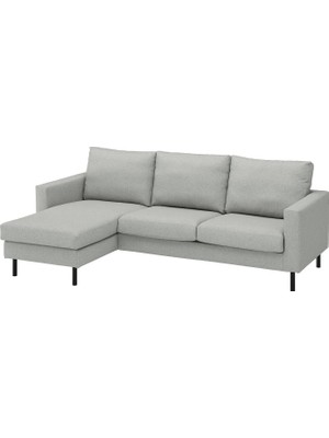 IKEA Gri Rahat Kanepe - Uzanma Koltuklu 3'lü Kanepe