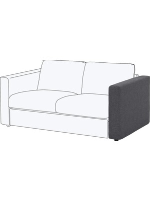 IKEA Gri Rahat Kanepe - Kanepe Kolçağı