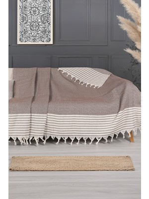 Virdis Home Elmas Desen Pamuklu Koltuk Örtüsü 170X210CM Tekli & Üçlü Koltuk, Çekyat ve Berjer İçin Lüks Yıkanabilir