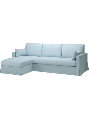 IKEA Mavi Konforlu Kanepe - Uzanma Koltuklu 3'lü Kanepe