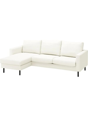 IKEA Beyaz Modern Kanepe - Uzanma Koltuklu 3'lü Kanepe
