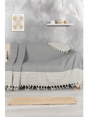 Virdis Home Elmas Desen Pamuklu Koltuk Örtüsü 170X210CM Tekli & Üçlü Koltuk, Çekyat ve Berjer İçin Lüks Yıkanabilir