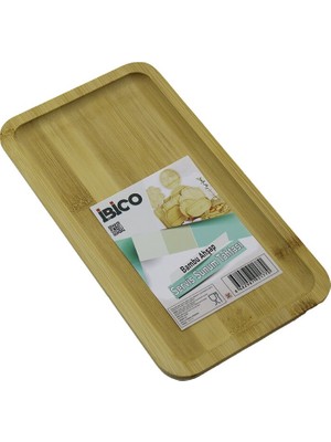K-yonlineticaret Dikdörtgen Ahşap Bambu Servis Sunum Tepsi - Tahtası Mini Tepsi 25 x 14 x 1.4cm (5501)