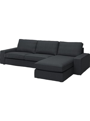 IKEA Antrasit Rahat Kanepe - Uzanma Koltuklu 4'lü Kanepe