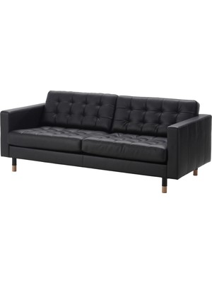 IKEA Beyaz Lüks Kanepe - 3'lü Deri Kanepe