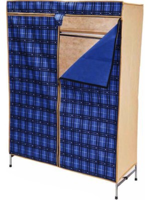 K-yonlineticaret Portatif Gardrop Metal Iskelet - Bez Örtü 42X105CM (5501)