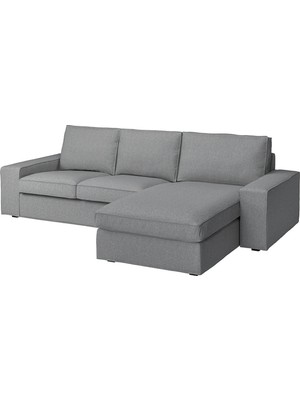 IKEA Bej Rahat Kanepe - Uzanma Koltuklu 3'lü Kanepe