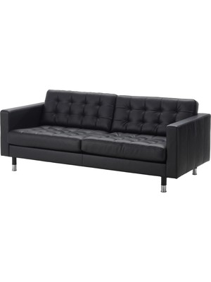 IKEA Beyaz Rahat Kanepe - 3'lü Deri Kanepe