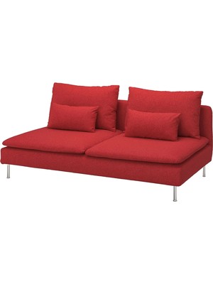 IKEA Kırmızı Rahat Kanepe - 3'lü Kanepe