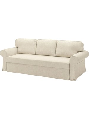 IKEA Bej Modern Kanepe - 3'lü Yataklı Kanepe