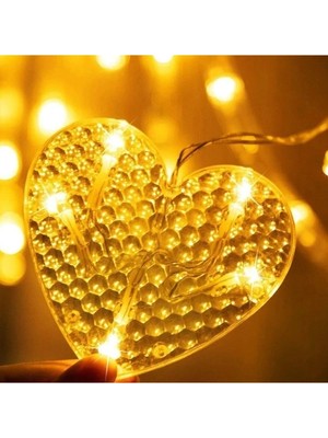 Ieg™ Kalp Perde LED Işık 3m 6 Sıra 12 Adet Gün Işığı