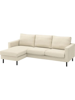 IKEA Bej Şık Kanepe - Uzanma Koltuklu 3'lü Kanepe