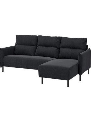 IKEA Mavi Şık Kanepe - Uzanma Koltuklu 3'lü Kanepe