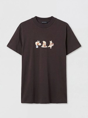 LC Waikiki Lcw Modest Kahverengi Winnie The Pooh Baskılı Kadın Tişört