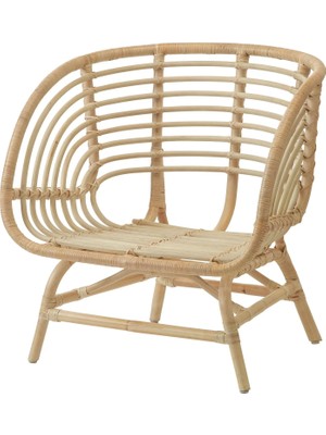 IKEA Beyaz Şık Berjer Koltuk - Rattan Koltuk