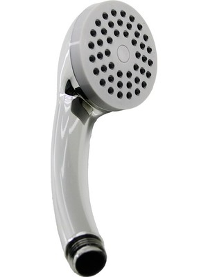 K-yonlineticaret Küçük Sabit - Kademesiz Krom Gövde - Beyaz Zemin-Ant.gri Iğne Duş Başlık Poşetli Amb. (5501)
