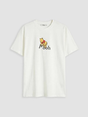 LC Waikiki Xsıde Ekru Winnie The Pooh Baskılı Kadın Tişört