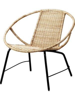 IKEA Beyaz Modern Berjer Koltuk - Rattan Koltuk