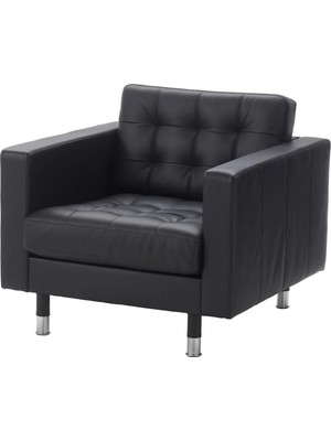 IKEA Beyaz Lüks Berjer Koltuk - Tekli Deri Koltuk