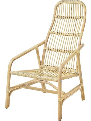 IKEA Beyaz Şık Berjer Koltuk - Rattan Koltuk