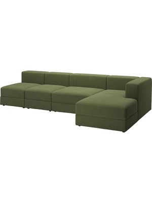 IKEA Sarı Şık Kanepe - 3,5 Kişilik Kanepe ve Uzanma Koltuğu