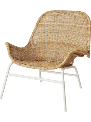 IKEA Beyaz Şık Berjer Koltuk - Rattan Koltuk