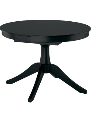 IKEA Siyah Sağlam Yemek Masası - Yuvarlak Yemek Masası