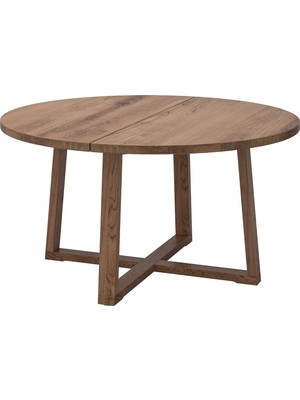 IKEA Kahverengi Şık Yemek Masası - Yuvarlak Yemek Masası