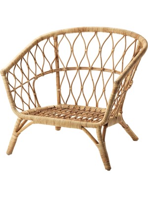 IKEA Beyaz Ferah Berjer Koltuk - Rattan Koltuk