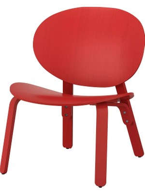 IKEA Kırmızı Rahat Berjer Koltuk - Ahşap Koltuk