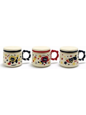 HERŞEYBURDAMODA 3D Figürlü Kapaklı Kupa Bardak ALK5035