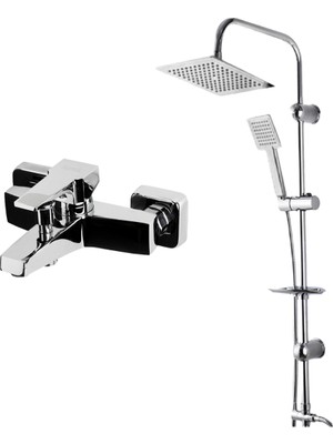 Newarc Aqua Krom Banyo Bataryası ve Sky Duş Ünitesi 2'li Set 941511-440453