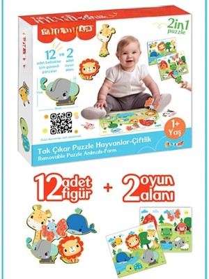 Senka Mey Ithalat® FP2755 Tak Çikar Puzzle Hayvanlar