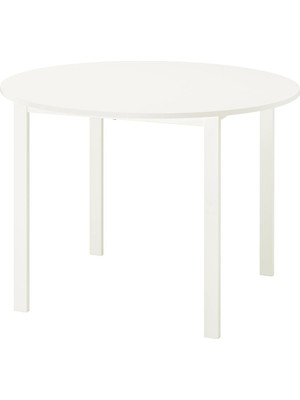 IKEA Beyaz Modern Yemek Masası - Yuvarlak Mutfak Masası