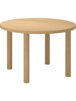 IKEA Meşe Sağlam Yemek Masası - Yuvarlak Yemek Masası