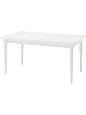IKEA Beyaz Şık Yemek Masası - Açılır Yemek Masası