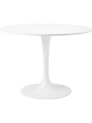 IKEA Beyaz Şık Yemek Masası - Yuvarlak Mutfak Masası