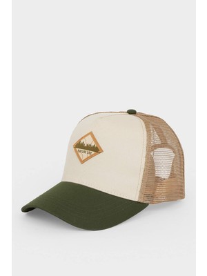 DeFacto Erkek Etiket Baskılı Jean Beyzbol Basketbol ŞAPKASI B7994AX26SM