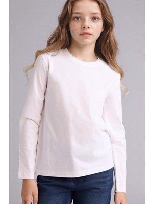 DeFacto Regular Fit Bisiklet Yaka Uzun Kollu Tişört Kız Çocuk G0860A826SP