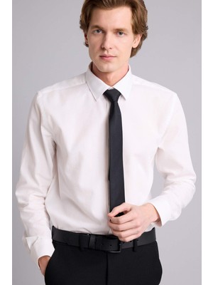 DeFacto %100 Pamuk Modern Fit Polo Yaka Uzun Kollu Gömlek H7982AX26SP