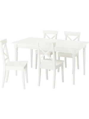 IKEA Beyaz Geniş Yemek Masası - Yemek Masası Takımı