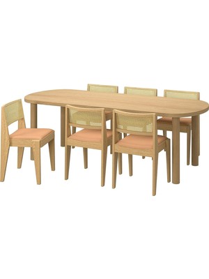 IKEA Meşe Geniş Yemek Masası - Yemek Masası Takımı
