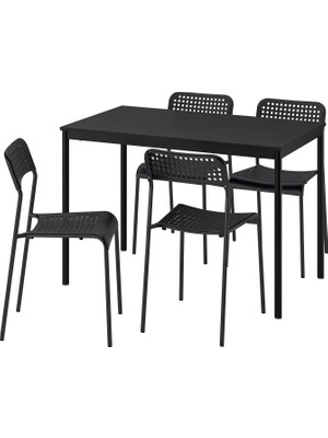 IKEA Siyah Modern Yemek Masası - Mutfak Masası Takımı