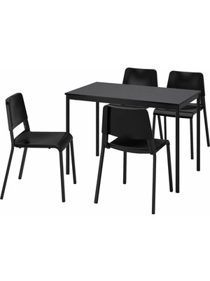 IKEA Siyah Modern Yemek Masası - Mutfak Masası Takımı