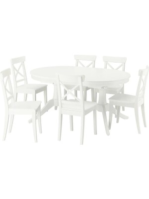 IKEA Beyaz Şık Yemek Masası - Yemek Masası Takımı